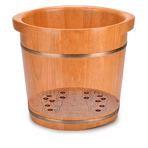 Spa de pies de madera con masaje y soporte curvado 34cm