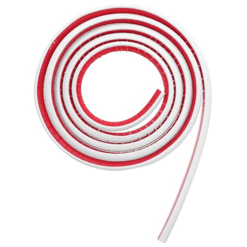 Veemoon Flexible Quarter Round PVC Edge Trim 3m Self-Adhesive Molding Strip for Floor Stairs Corners Bathtub, Bendable Decorative Caulking Tape for Wall and Door Trim