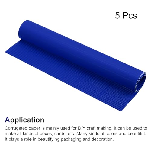 QUARKZMAN Wellpappe Blätter 5 Stück 30cm x 20cm x 1 6mm Dunkelblaue Pappe Für DIY Basteln