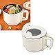 Elektrischer Hot Pot, 1,8 L, Großes Fassungsvermögen, 2 Gänge, Verstellbar, Tragbar, Antihaftbeschichtet, Mini Ramen Kocher für Pasta, Suppe, Steak, Ei, Haferflocken (weiß)