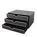 UnionBasic Document Organizer, 3-Drawer File Cabinet Document Storage Box, Office Desktop Filing Organizer, Black