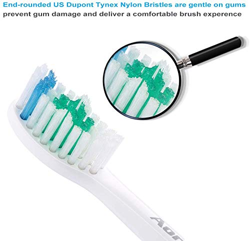 Aoremon Replacement Toothbrush Heads Compatible with Phillips Sonicare E-Series HX5610, 4 Pack
