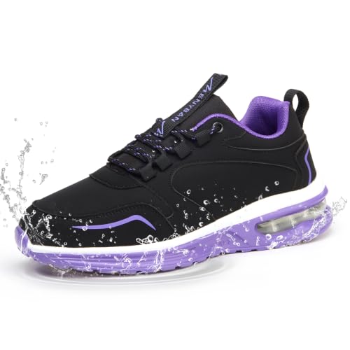 Aoleituo Non-Slip Work Shoes for Women Waterproof Oil-Resistant Purple8