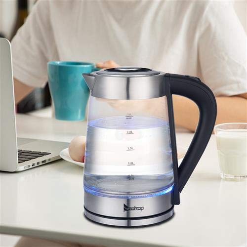 Tetera Eléctrica 2.5L 1500W Acero Inoxidable Azul miniatura 6