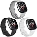 Produktbild Funeng 3 Pack kompatibel mit Apple Watch Armband 38mm 40mm 42mm 44mm, Weiche Silikon Sport Ersatz Armband für iWatch Series 6 5 4 3 2 1 (Schwarz/Weiß/Grau, 38mm/40mm M/L)