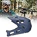 Kdjuope Bicycle Helmet for Mountain Biking with Detachable Chin Guard and Full Face Design, Blue