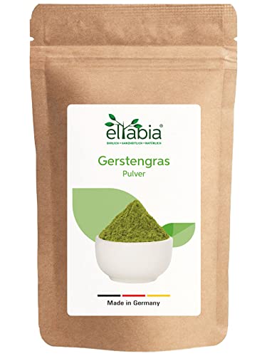 Hierba de cebada en polvo molida 500 g | Polvo de hierba de cebada en calidad premium de alimentos crudos de cultivo de la UE | 100% puro sin aditivos