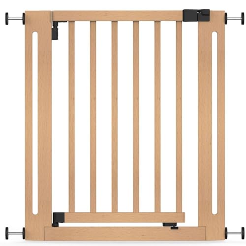 Safetots Wooden Elegance Baby Gate Natural 71cm - 79cm Pressure Fit