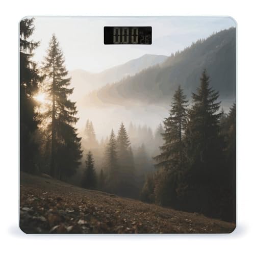 Balanza de baño digital con pantalla LCD de cristal templado