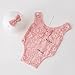 Newborn Infant Baby Photography Props Girls Lace Bow Vest Bodysuits Romper Photo Shoot Princess Clothes (Pink)