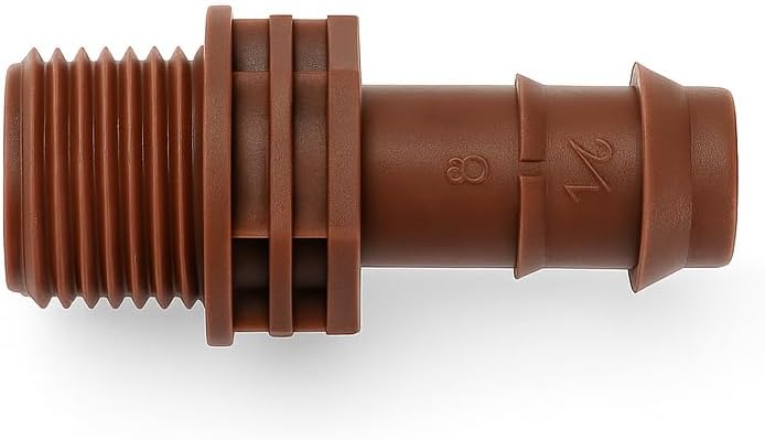 1/2" Barbed fittings .600" ID (17 mm)(10 Pack)(Brown) (ADAPTER TEE)