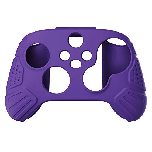 eXtremeRate PlayVital Silikonowe Etui Ochronne do Xbox Series X S Kontrolera,Ergonomiczne Obudowy Skórki do Xbox Series X S,Pokrowiec Ochraniacze do Xbox Series X S z Nakładkami na Kciuki-Fioletowy
