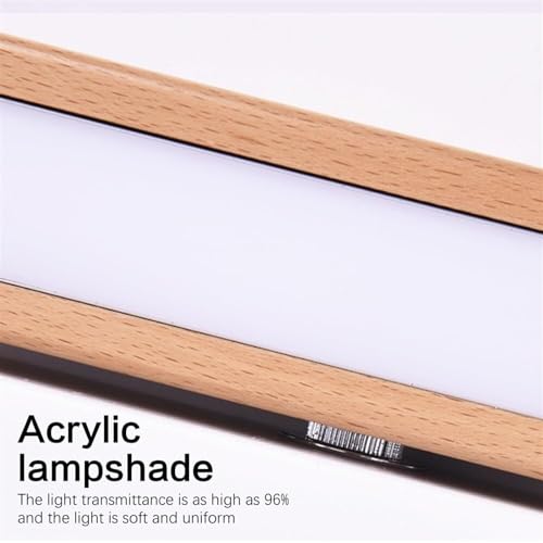 Aplique de pared LED de madera giratorio 360 con cable para sala 2