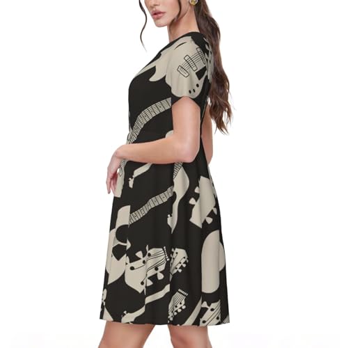 Robe d'été décontractée à manches courtes pour fête et plage - 2