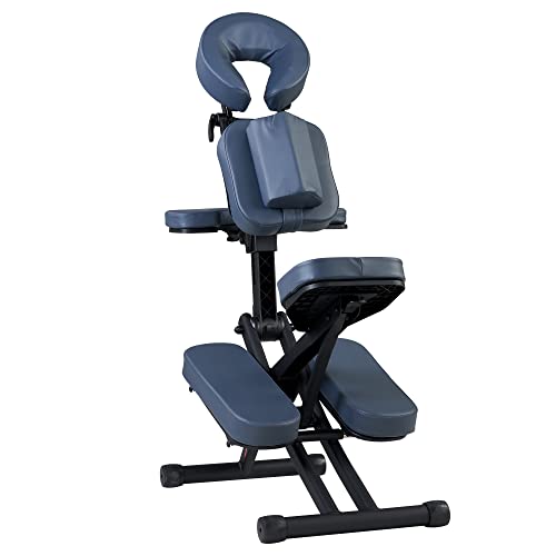 Master Massage Rio Portable Massage Chair - Royal Blue, Lightweight 24 Lbs, Aluminum Foldable Frame, Fully Adjustable #TOP1