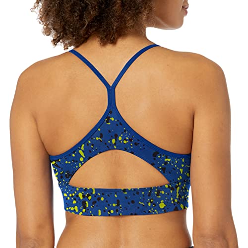 Image of Reebok Women's Satin 91% PES /9% El-Interlock-Hydrophilic Finish /Print-Digital Sublimation-Disperse Classic Workout Sports Bra