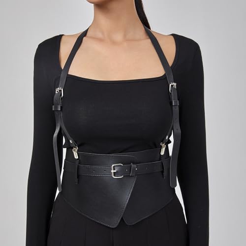 Fashionable Vest Waistband For Women's Strap Leather Decorative Wide Belt Removable2