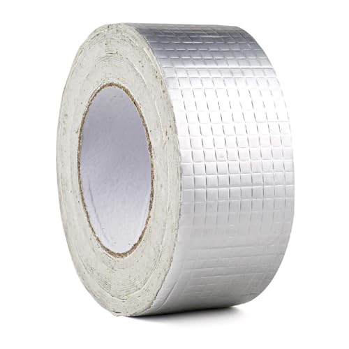 5 cm x 2 Mt Yüksek Sıcaklık Su Geçirmez Alüminyum Folyo Çamur Bant, Çatı Duvar Çatlak Onarıcı Yalıtım, 2 Metre, Boru Yalıtımı