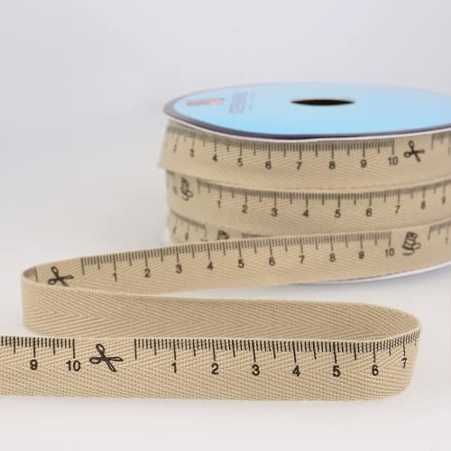 Tape Measure Ribbon Beige - per metre