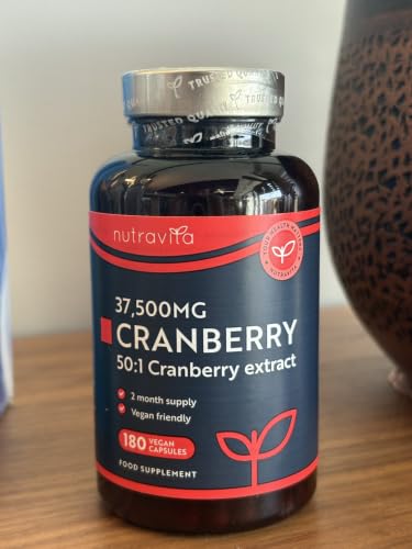 Nutravita Hoge sterkte Cranberry Capsules 37.500 mg - 180 veganistische capsules