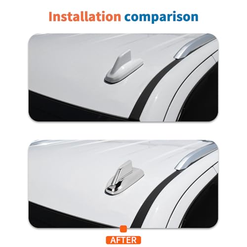 Garniture d'antenne requin chromée pour Silverado Tahoe 2019-2025 - 2