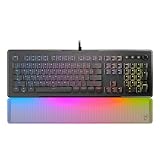 Picture of Turtle Beach Vulcan II Max – Optical-Mechanical PC Gaming Keyboard, Customizable RGB Illuminated Keys and Palm Rest, Smart Keys, Titan II Smooth Linear Switches, 200M Keystroke Durability – Black