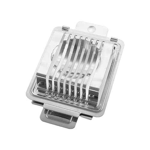 Cortador de huevos | Cortador de huevos de metal de grado alimenticio | Cortador de huevos multifunción de acero inoxidable, cortador de huevos resistente, picador de dados para huevos duros, fresa,
