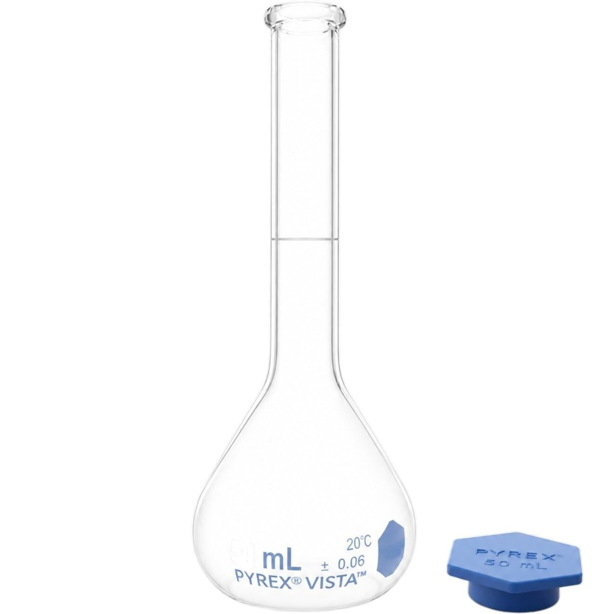 PYREX Vista 70581-500 - Confezione da 6 flaconi volumetrici Classe B, con tappo in polietilene, 500 ml