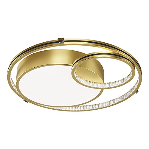 Plafonnier LED double cercle simple nordique 6000K lumière blanche