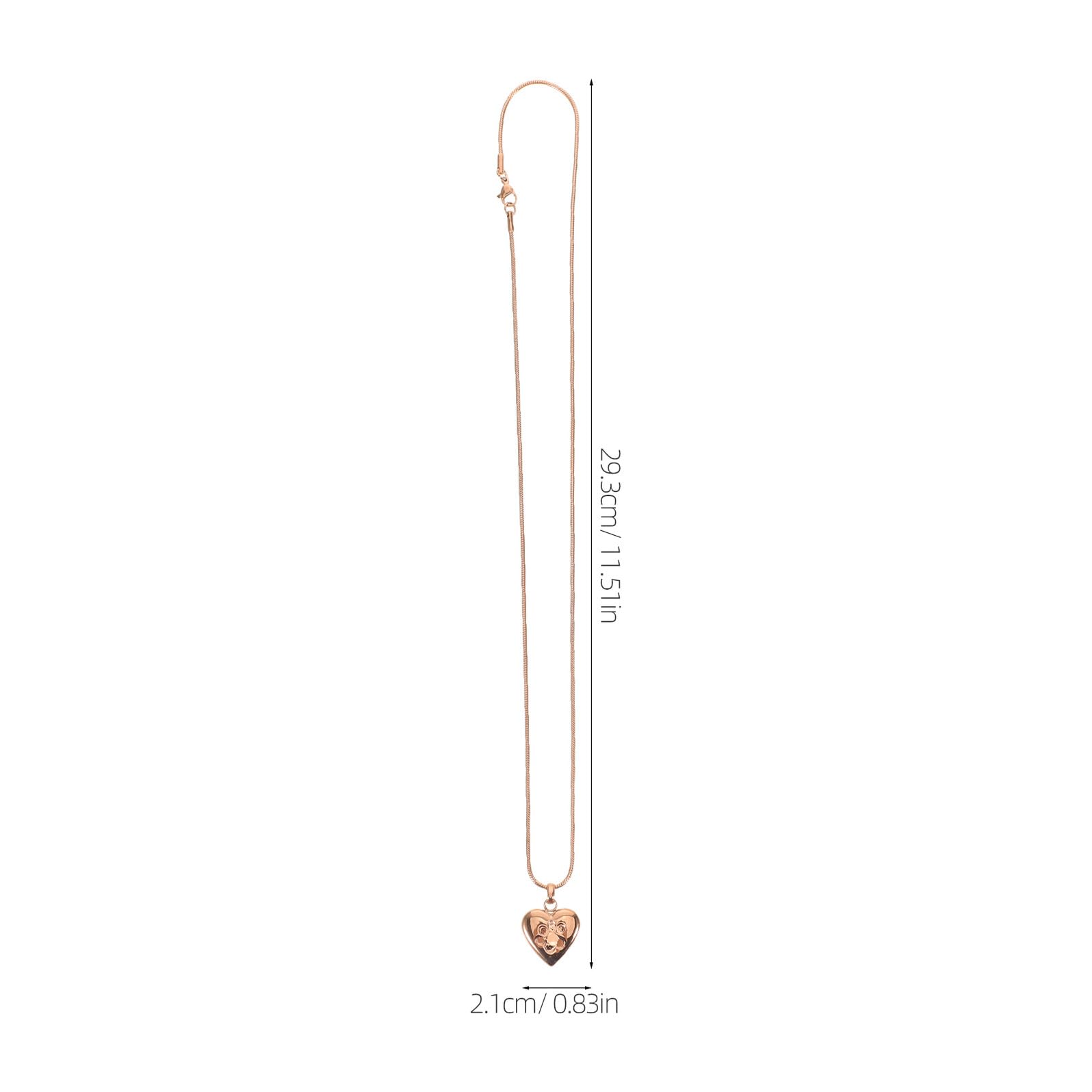 Collana Ricordo per Animali Domestici Ciondolo Urna a Forma di Cuore in Acciaio Inossidabile Set da 2 Pezzi Resistente all’Ossidazione Mini Gioielli Commemorativi per Cani e