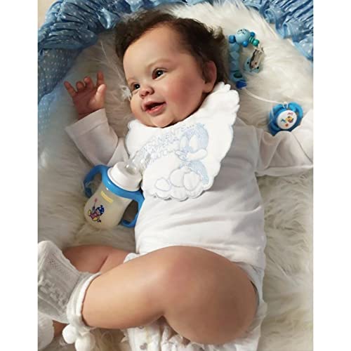 Realistisch Neugeborene Puppe 60 Cm 24 Zoll 3D-Haut Mädchen Kleinkind Weiches Silikon Reborn Baby Gefäßvene Lebensecht Prinzessin Kunstpuppe Ankleiden Kind Weihnachten Geburtstag Geschenke Spielzeug – Bild 4