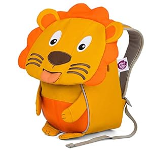Affenzahn Kleine vriend – kleuterschoolrugzak voor kinderen van 1-3 jaar op de kleuterschool en kinderrugzak voor de kinderdagverblijf, Leeuw – geel, One-size, kinderrugzak