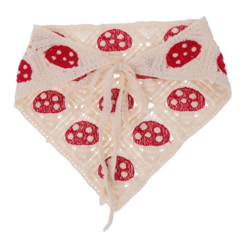 TOVINANNA Mushroom Pattern Crochet Headband Women's Bandana Headscarf Elegant Hair Accessory for Women for Occasions Daily Life