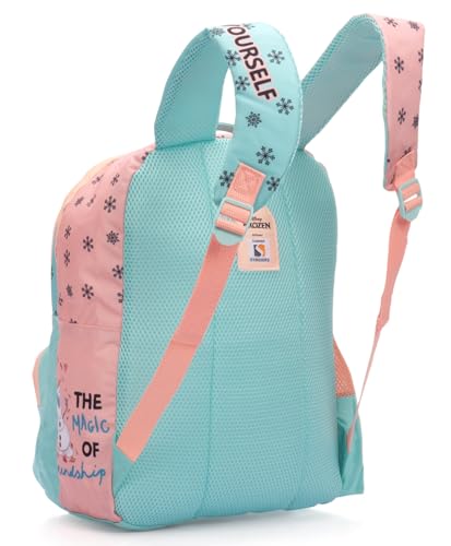Image of STRIDERS Frozen School Bag for Kids | Fun Lightweight Durable Backpack | Padded Comfortable Straps & Sparkling Design | Ideal for School Adventures | 14 inches
