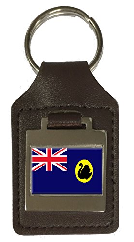Porte-clés en cuir gravé drapeau victorien vintage de poche