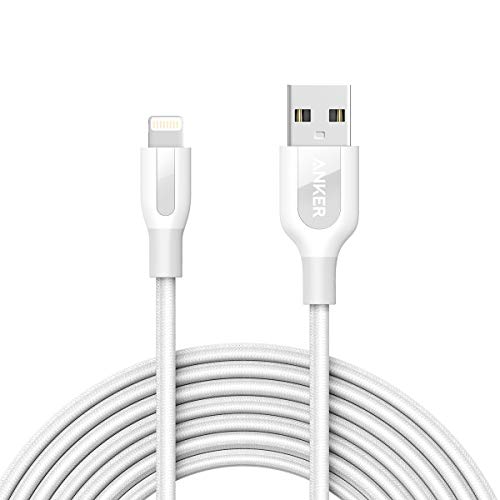 Exclusive Discount 80% Offer Anker Powerline+ Lightning Cable (10ft) Durable and Fast Charging Cable [Double Braided Nylon], MFi Certified for iPhone X / 8/8 Plus / 7/7 Plus / 6/6 Plus / 5s / iPad and More (White)