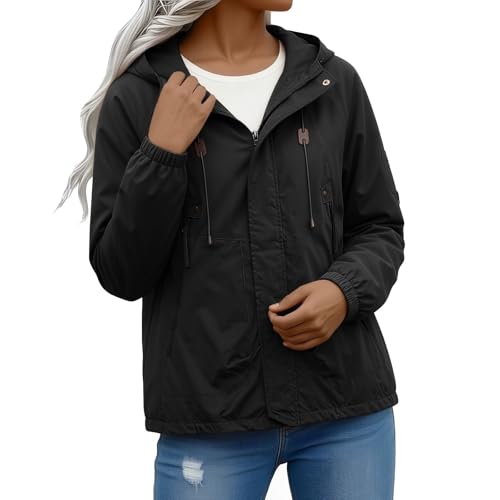 Veste imperméable pour femme idéale pour la course à pied et le sport en plein air sous la pluie