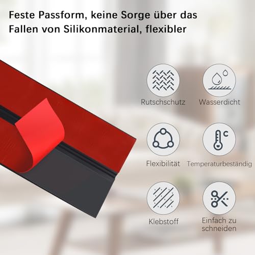 SDLDEER Treppenkantenprofil Selbstklebend, 12 m Treppenkanten Antirutsch Treppenkantenschutz Rutschfeste Treppenstufe für Außen und Innenbereich, Schwarz