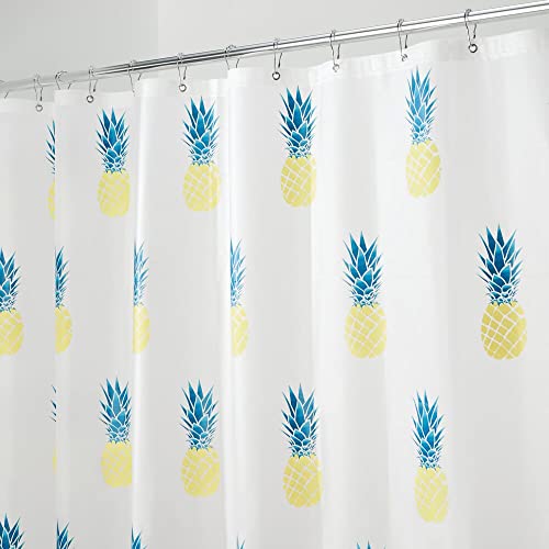 mDesign Pineapple PEVA Shower Curtain, Mold & Mildew Resistant - 72