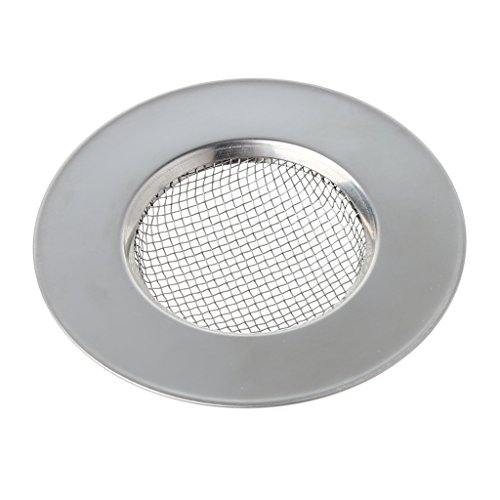 Colador para fregadero de acero inoxidable plateado