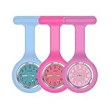 Für den professionellen Gebrauch durch die Krankenschwester, den Arzt, den Doktor, den Pfleger, das medizinische- und Pflegefachpersonal, mit analoger Anzeige und digitalem Quarz-Uhrwerk, Silikon hygienischer (abwaschbar) und Clip zum Befestigen an der Arbeitskleidung