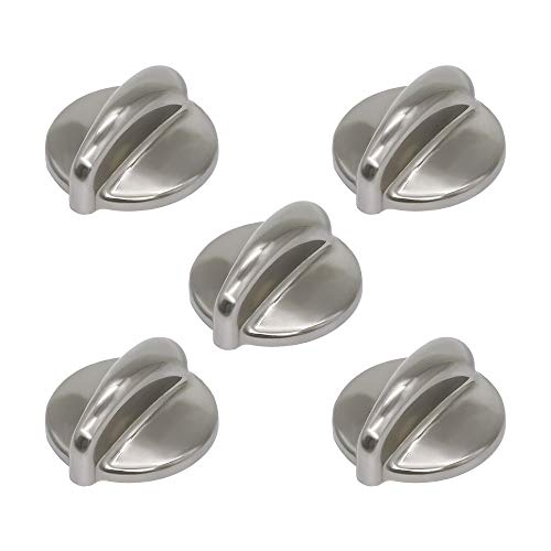 Primeswift WB03K10303 Surface Burner Knob (5 PK),Heavy Duty Metal Knob Replacement for GE