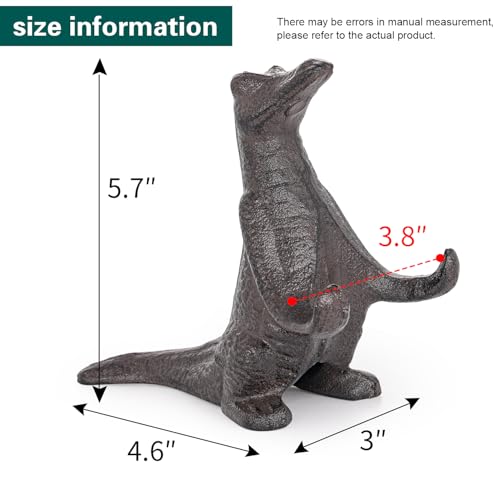 Estatua de Dinosaurio de Hierro Fundido Rustic Brown miniatura 5