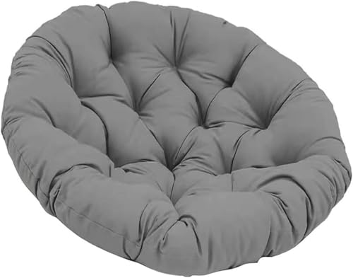Bekväm Och Vattentät Gungstol Med En Hängande Rund Kudde For Avkoppling(Dark Gray,60x60cm)