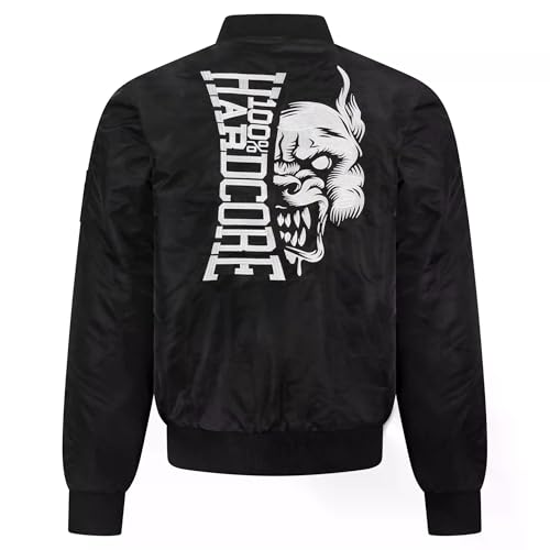 100% Hardcore Blouson bomber Branded Rage | Noir | Blouson aviateur Gabber Bomber, Noir, XL