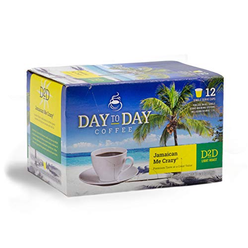 Image of Day To Day Jamaican Me Crazy Light Roast Single Serve Coffee Pods, 12-Count Box (Pack of 6) for K-Cup Keurig Brewers