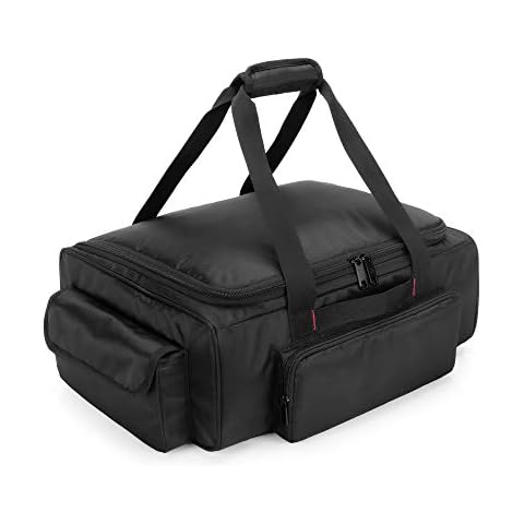 samdew Underseat Storage Bag Fit for SuperCrew Cab, Truck Under Seat Organizer with 1 Detachable Inner Divider & Anti-Slip Bottom for Full Size Trucks, Black Cover
