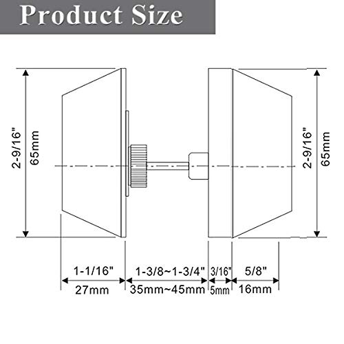 Probrico Round Deadbolt Oil Rubbed Bronze Double Cylinder Lock For Interior And Exterior, 1 Pack #TOP6
