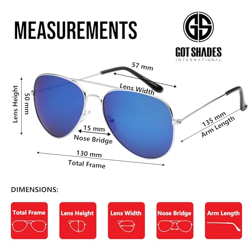 Aviator Sunglasses for Men & Women - 100% UV Protection Classic Pilot Aviator for Mens - Sunglasses Pack of 44