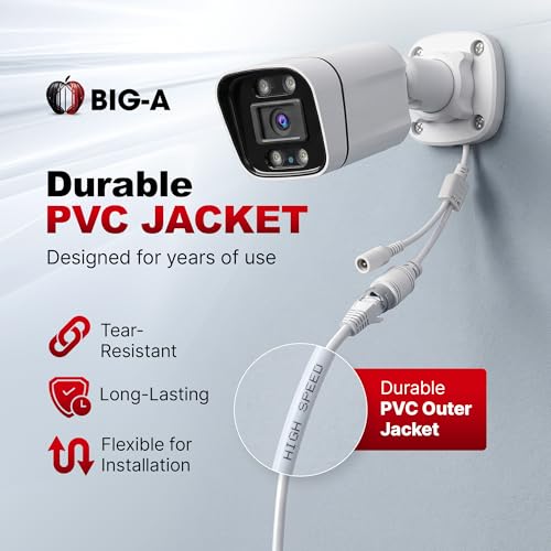 Big-A - Bulk Cat6 Cable 1000ft 23AWG Solid 4 Pair, Cat 6 Ethernet Cable Unshielded Twisted Pair (UTP), (CMR) 550MHz Internet Cable, Pull Box - White by Big-A - Image 7